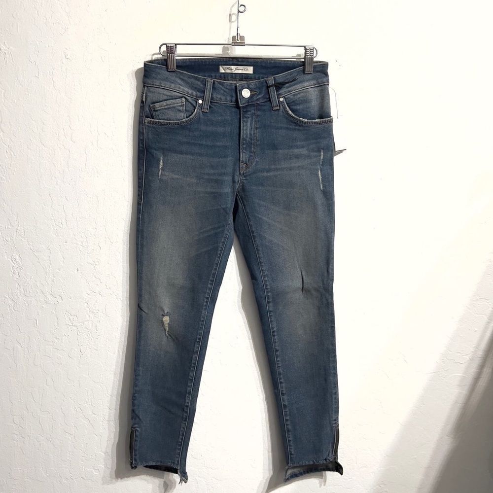 NWT Mavi Womens Adrianna Skinny Stretch Zip Ankle Jeans Size 26/27 Blue Faded